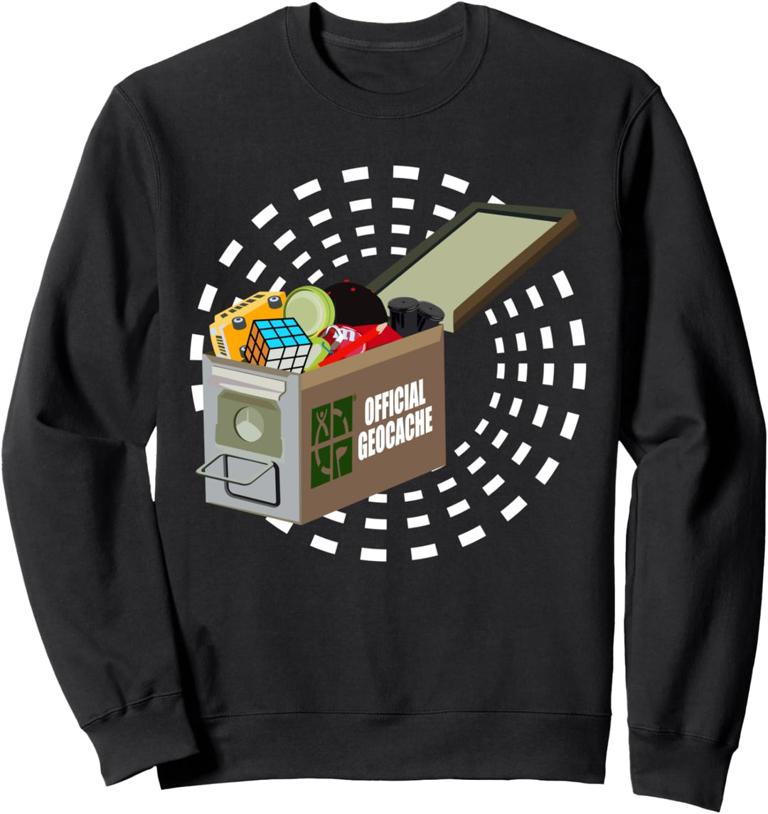 Geocaching findet GPS Geocache Spiel Geocacher Schatzsuche Sweatshirt