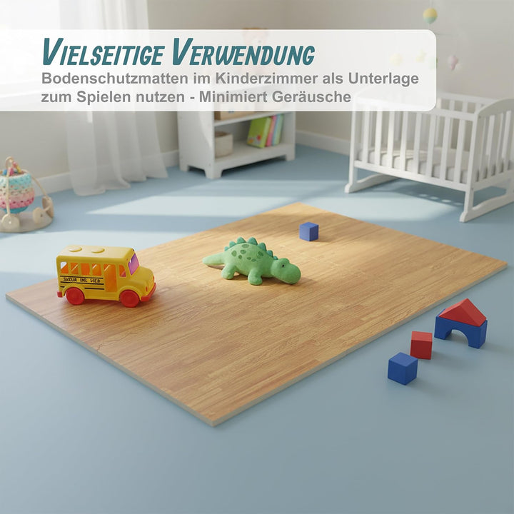 Relaxdays Bodenschutzmatte, 9 Puzzlematten f. Sport & Fitnessgeräte, 0,85 m², EVA Schaumstoff BPA-fr