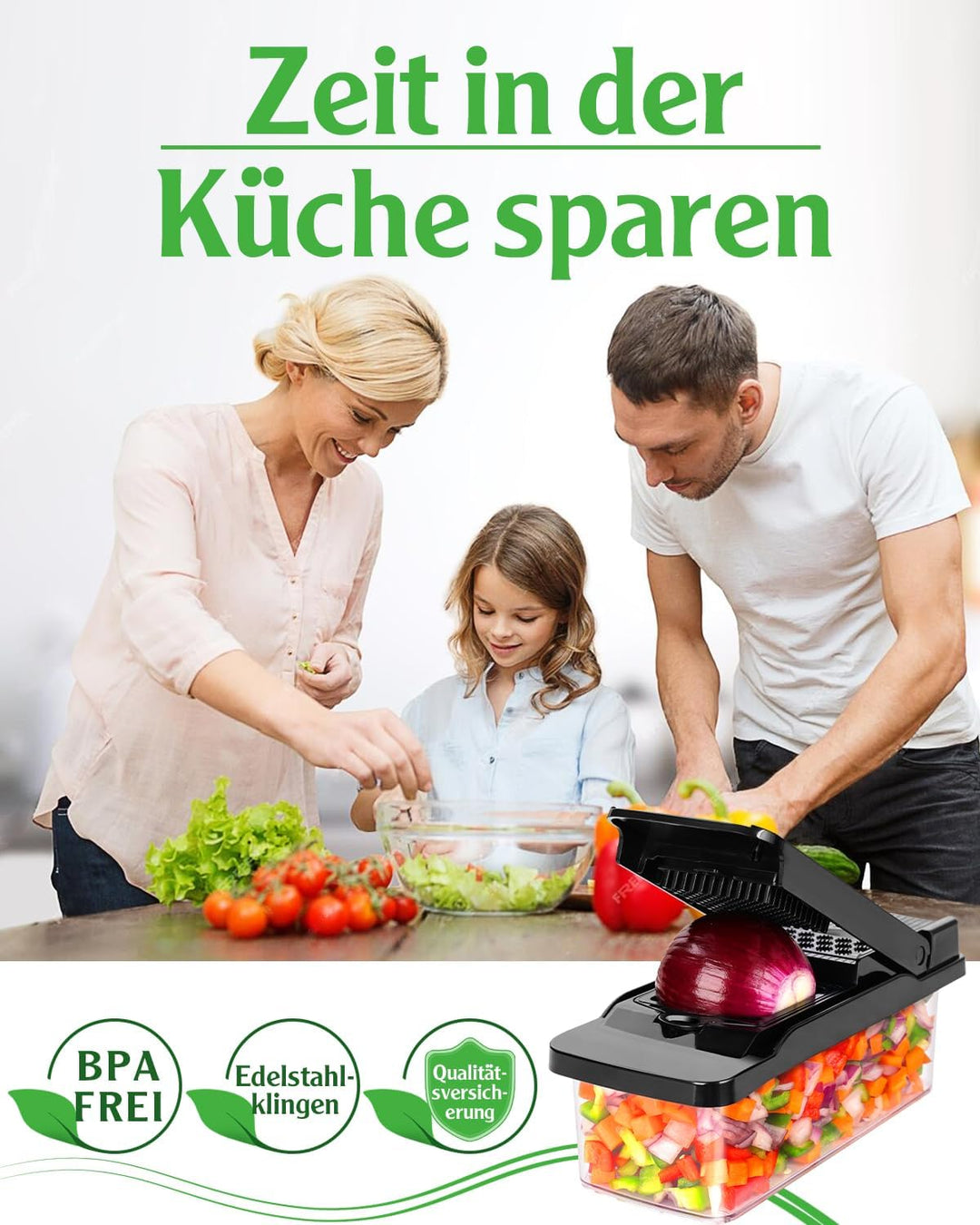 Gemüseschneider Mandoline Gemüseschneider Multischneider Julienner Zwiebelhäcksler Lebensmittelhäcks