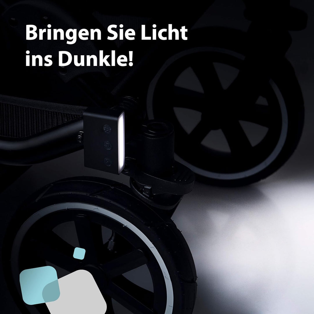 ABC Design Licht – Flexibles Kinderwagenlicht für alle ABC Design Kinderwagen – Kann in 7 Farben leu