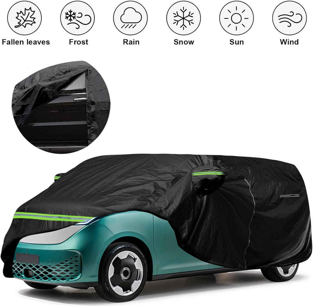 Autoabdeckung Wasserdicht Atmungsaktiv Passend für VW ID. Buzz, ID. Buzz Cargo, Vollgarage Autoplane