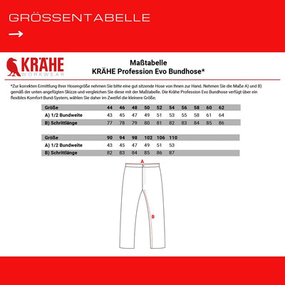 KRÄHE WORKWEAR Profession Pro S T R E T C H Bundhose I Arbeitshose I Top-Leichtgewicht mit hoher Str