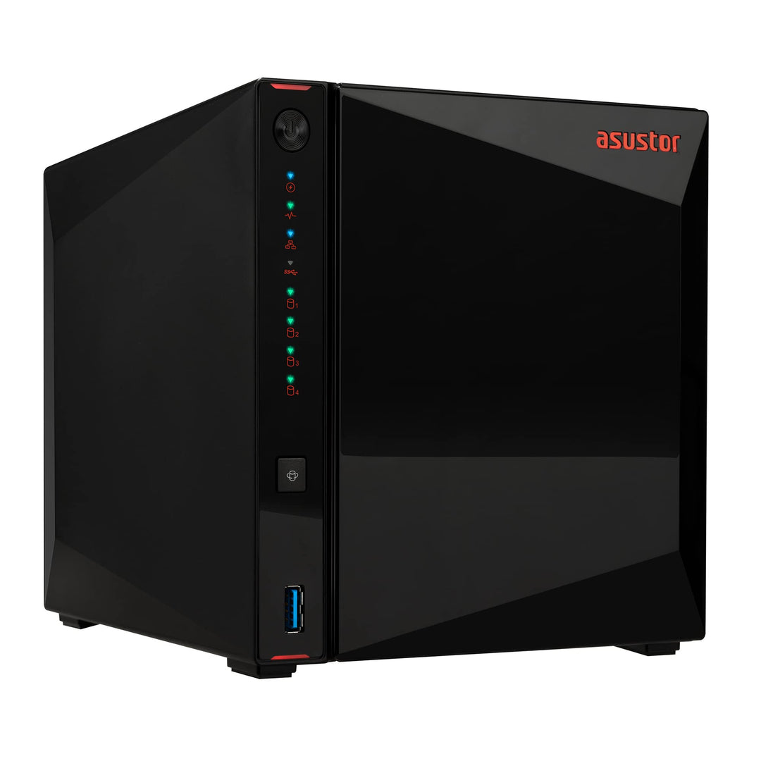 Asustor AS5304T Nimbustor 4 Bay NAS - Netzwerkspeicher Gehäuse, Quad Core 1,5GHz CPU, 4GB DDR4 4 Bay