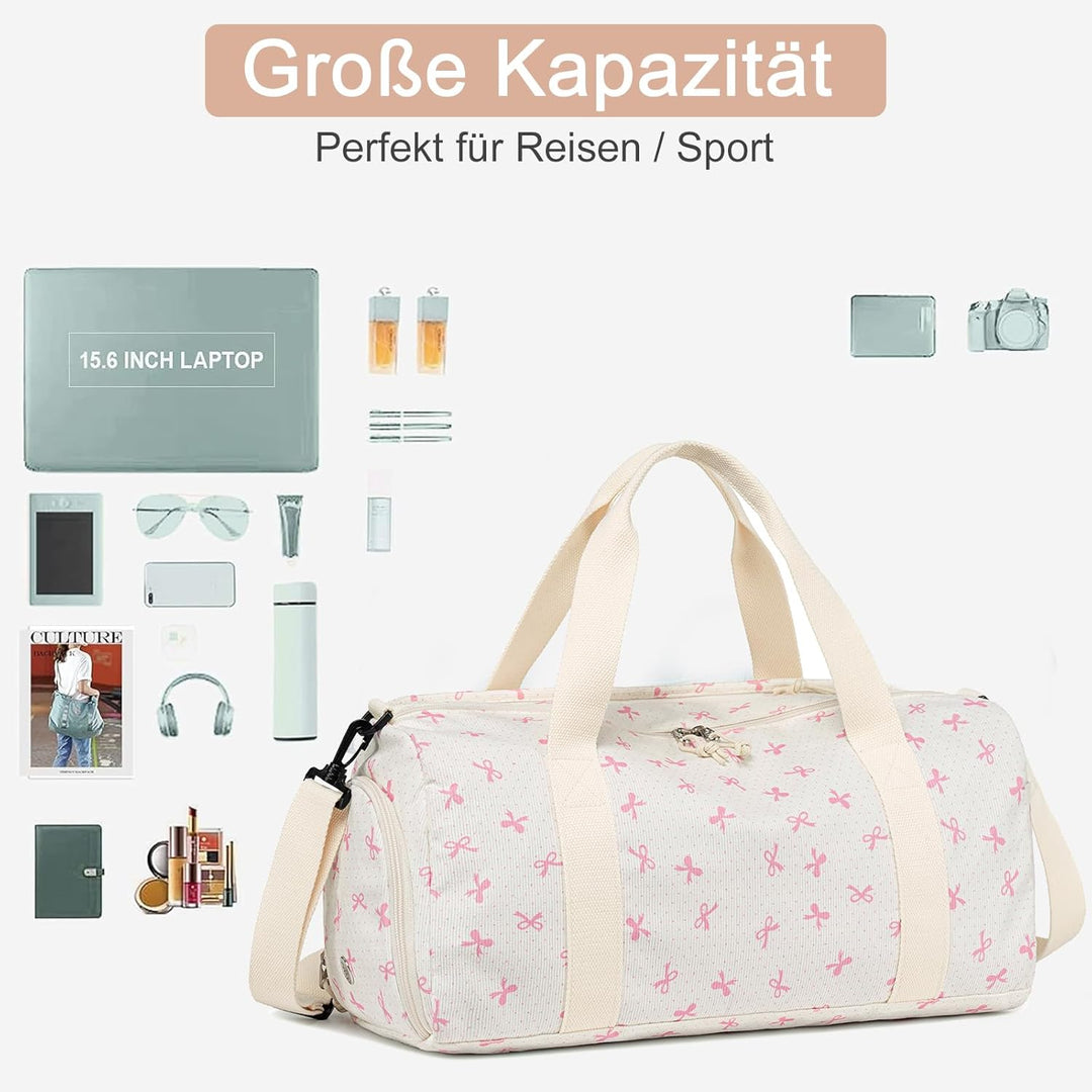 Sporttasche Kinder Schwimmtasche Jungen Damen mit Schuhfach und Nassfach Badetasche Teenager Kleine