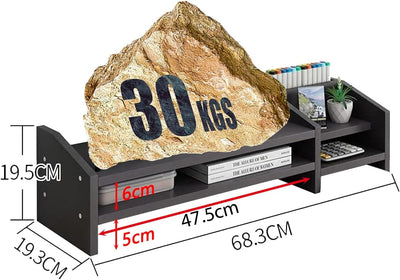 Catekro Monitorständer Schwarz, Monitor Erhöhung Schreibtisch, Schreibtisch-Monitorerhöhung Holz für