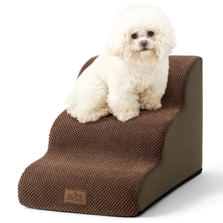 COZY KISS Hundetreppe für Kleine Hunde 40cm, Haustiertreppe für Couch aus Hochdichtem Schwamm, Hunde