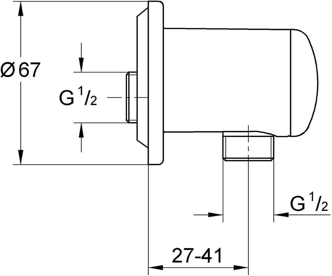 GROHE Relexa Brausen und Duschsysteme Wandanschlussbogen (DN 15, Aussengewinde) chrom, 28671000