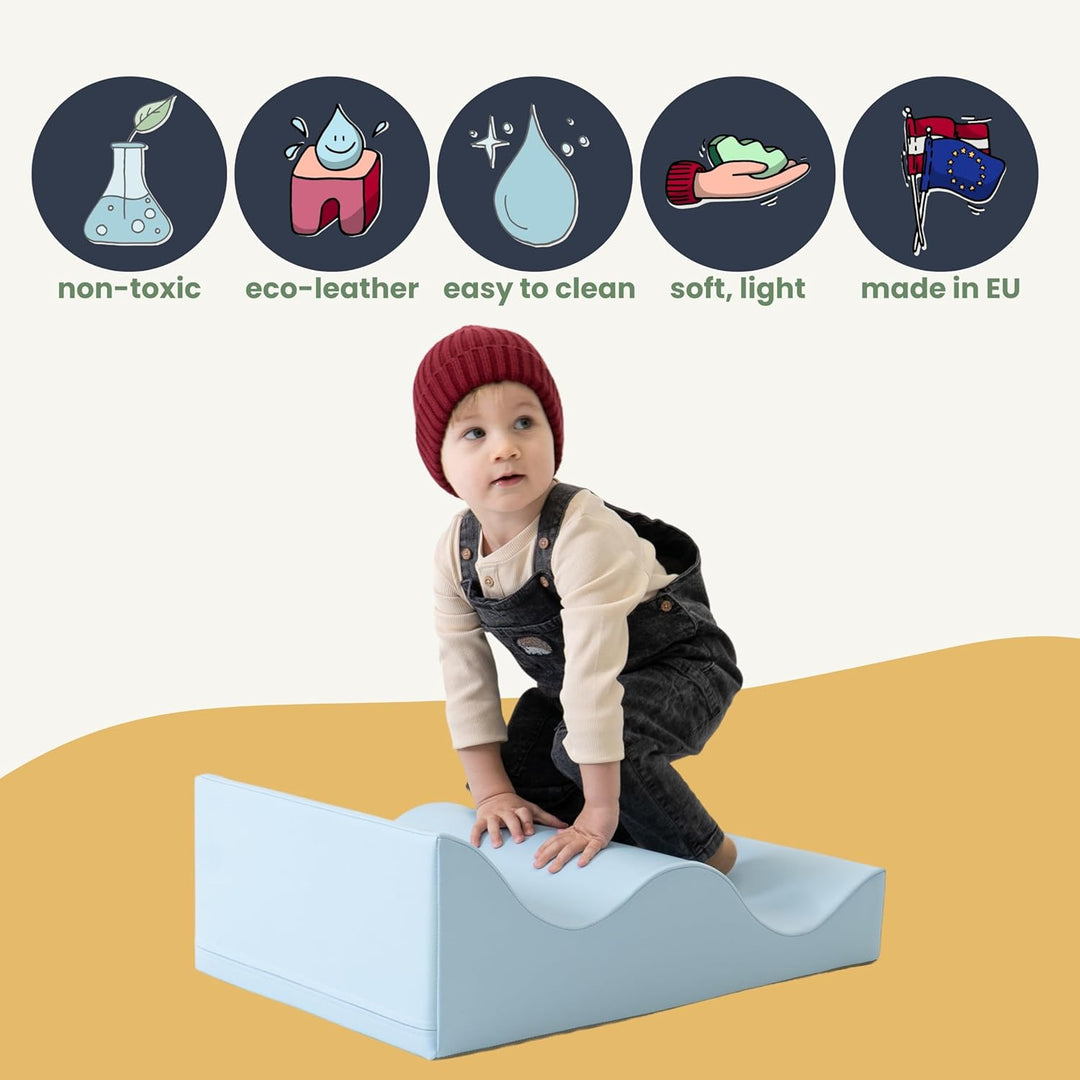 IGLU Soft Play Shape Wave Schaumstoffblock für Krabbel- und Kletterentwicklung für Baby und Kleinkin