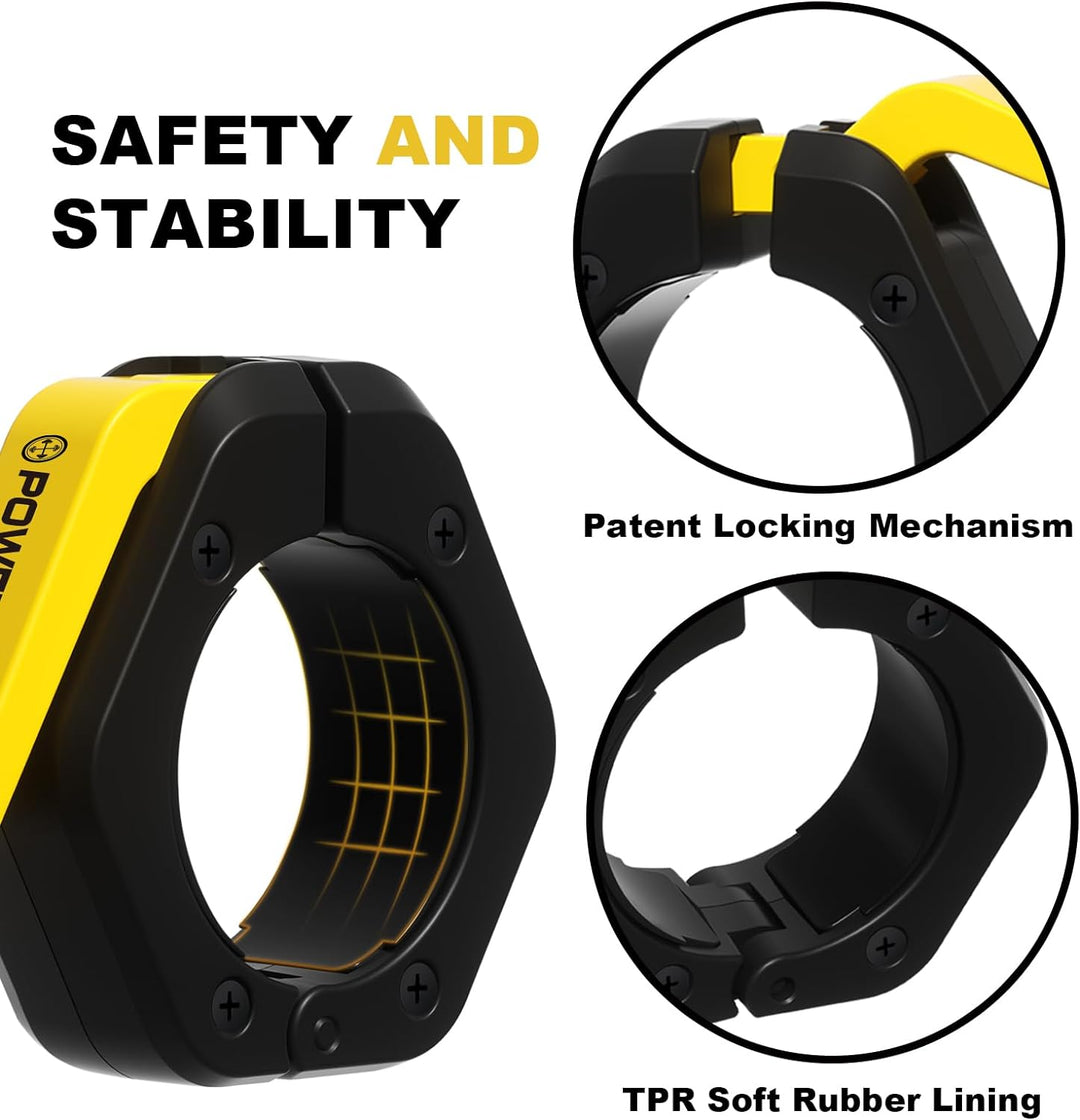 POWER GUIDANCE Hantelverschlüsse Hantel Verschluss, 50MM Langhantel Klemmen Kragen Clips Verriegelun