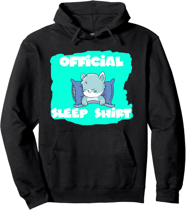 Offizielles Schlafshirt mit Katzenmotiv Pullover Hoodie