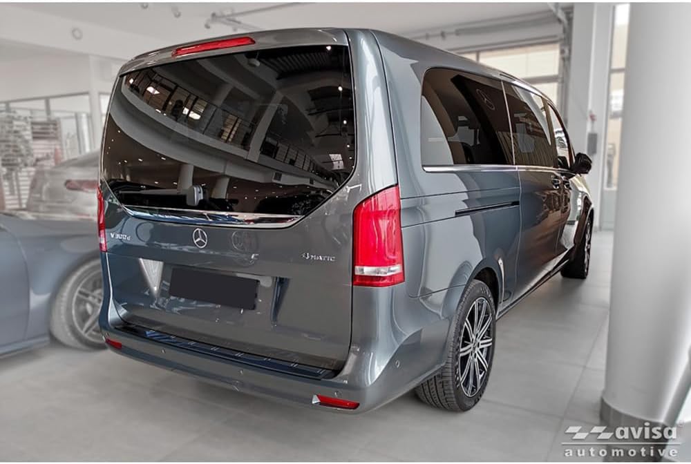 Avisa Schwarz Edelstahl Heckstossstangenschutz kompatibel mit Mercedes Vito III & V-Klasse (W447) 20