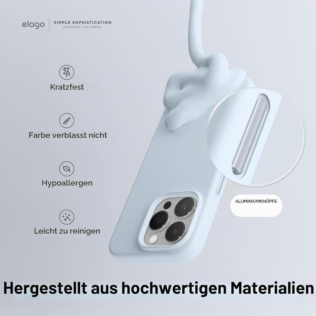 elago Magnetische Silikonhülle Kompatibel mit iPhone 15 Pro Hülle, Kompatibel mit MagSafe Alles Zube