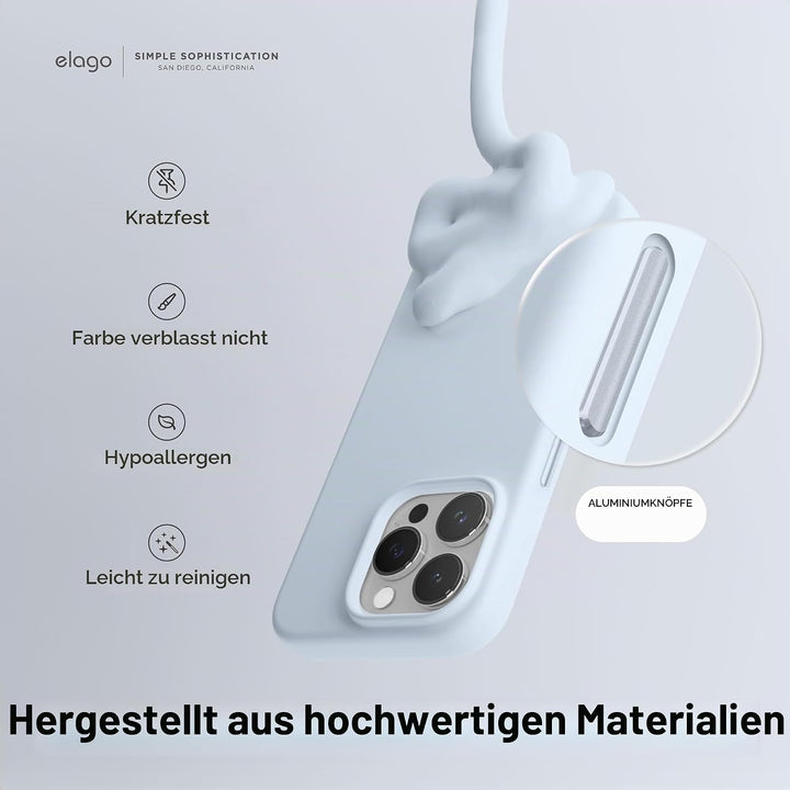 elago Magnetische Silikonhülle Kompatibel mit iPhone 15 Pro Hülle, Kompatibel mit MagSafe Alles Zube