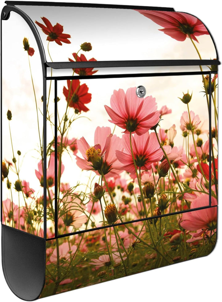 banjado® Design Briefkasten mit Motiv Schmuckkörbchen 39x47x14cm &amp; 2 Schlüssel - Briefkasten Stahl s