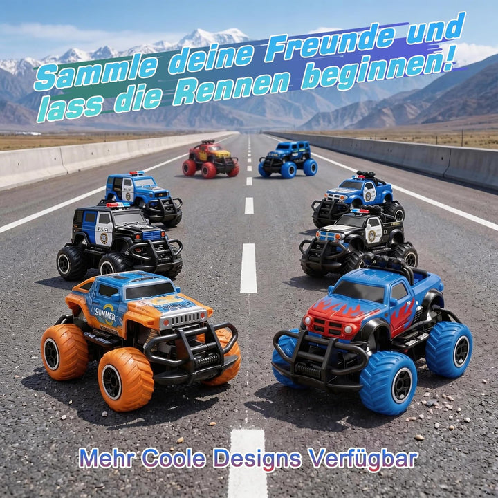 Pup Go Monster Truck Ferngesteuertes Auto mit Licht für Kinder 3-9 Jahr, Robust Mini RC Auto Schnell