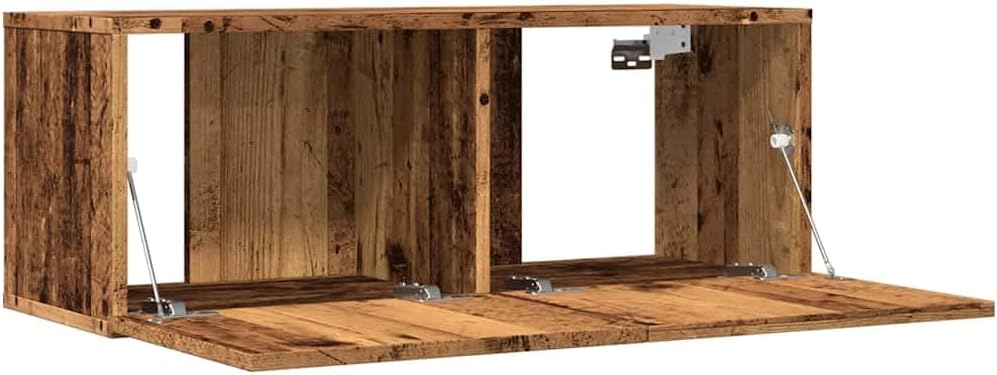 vidaXL TV-Wandschränke 2 STK. Altholz-Optik 80x30x30 cm, HiFi-Schrank, TV-Konsole, TV-Möbel, Mediens