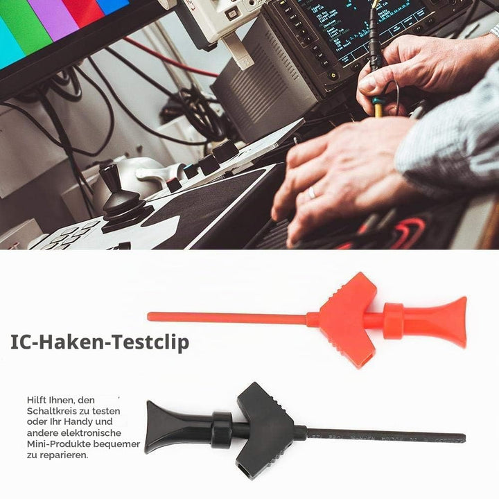 10 stücke Test Haken Clips Mini Test Clip Jumper Testsonde Haken Messleitung Kit für SMD IC Elektron
