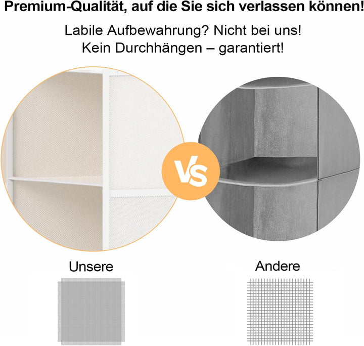 ALLTIDYUP Doppelreihe Hängeregal, Schrank Organizer für Kleidung, Faltbarer Kleiderschrank Organizer
