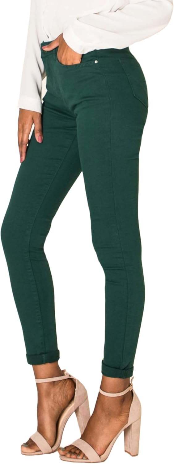 Nina Carter P109 Damen Skinny Fit Jeans High Waist Slim Hose Figurbetonte Stretch Jeanshose S Slim T