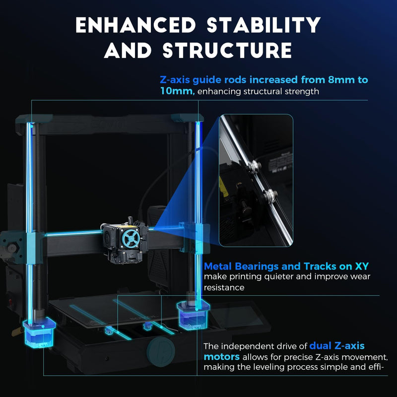 Sovol SV06 ACE 3D-Drucker Open Source, 600 mm/s max. Hochgeschwindigkeit, vollautomatische Nivellier