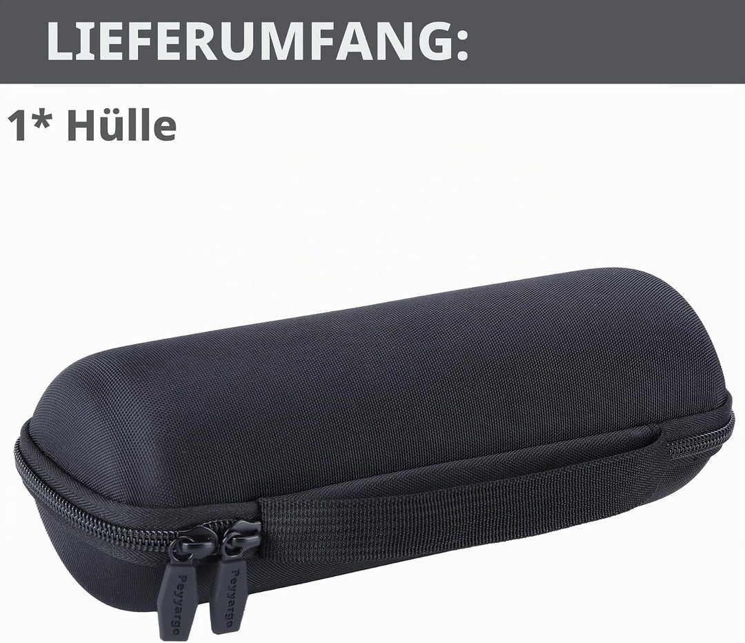 Hart Schutzhülle kompatibel mit flip 7, 6 und 5 Tragbare Lautsprecher Schwarz, Schwarz