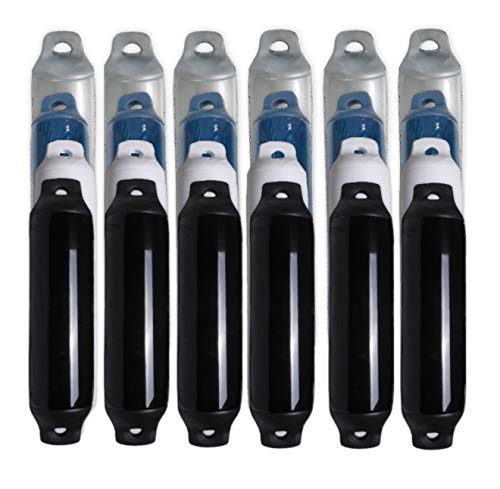Saarwebstore Fender Majoni Comet 6er-Set Rammschutz Yacht Bootsfender Boot Langfender 4 Farben Navy/
