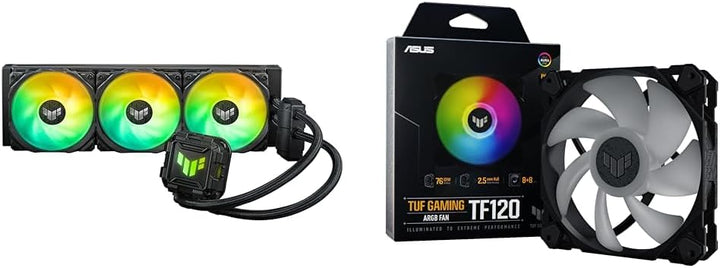 ASUS TUF Gaming LC II 360 ARGB All-in-One-Flüssig-CPU-Kühler & TUF Gaming TF120 ARGB-Gehäuselüfter -