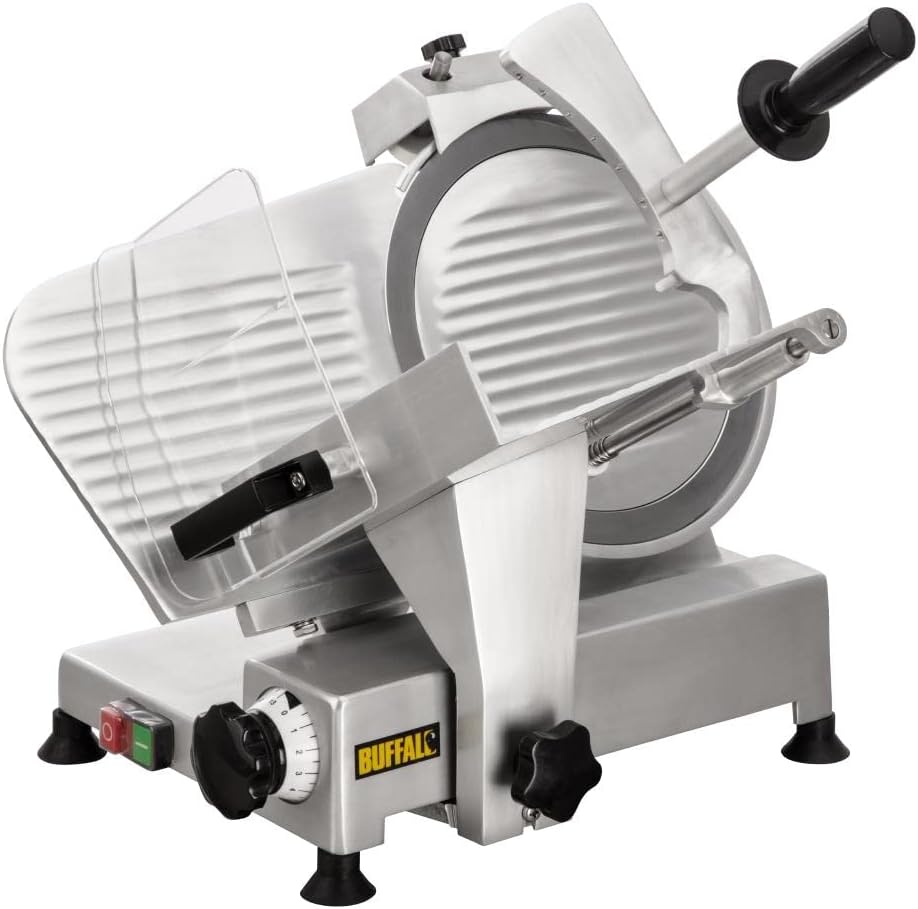 Buffalo Fleischschneider, elektrisch, 300 mm, für Lebensmittel 585(a) x 500(l) x 450(p)mm
