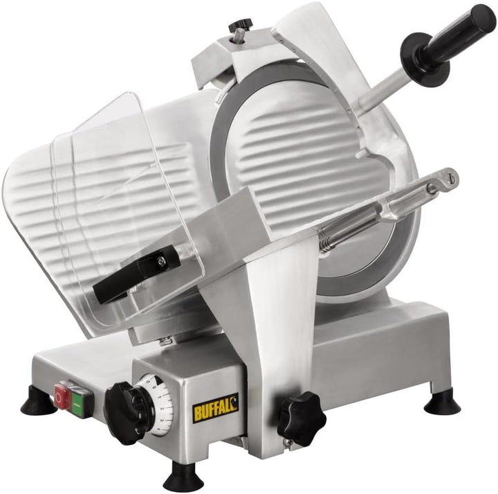 Buffalo Fleischschneider, elektrisch, 300 mm, für Lebensmittel 585(a) x 500(l) x 450(p)mm