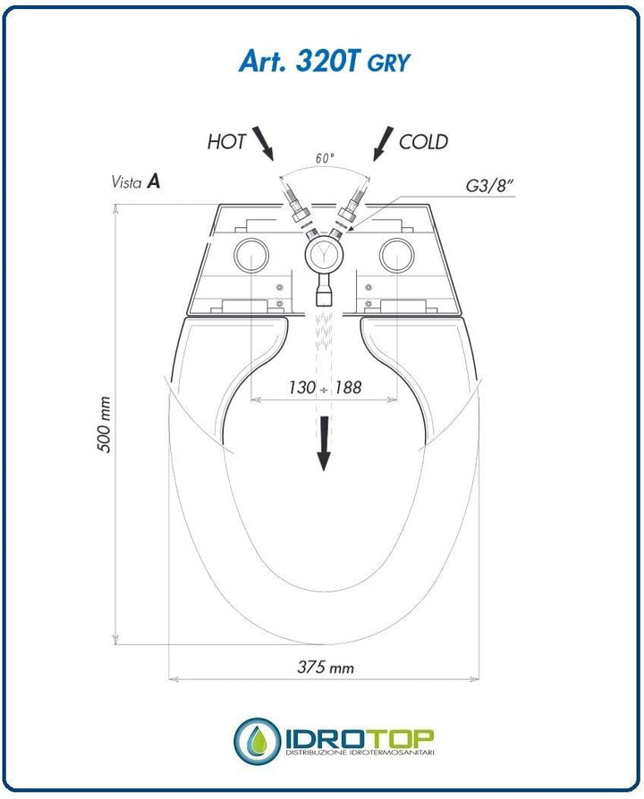 WC-Sitz mit Bidet mit Bidet-Funktion, Artikel 320TGRY