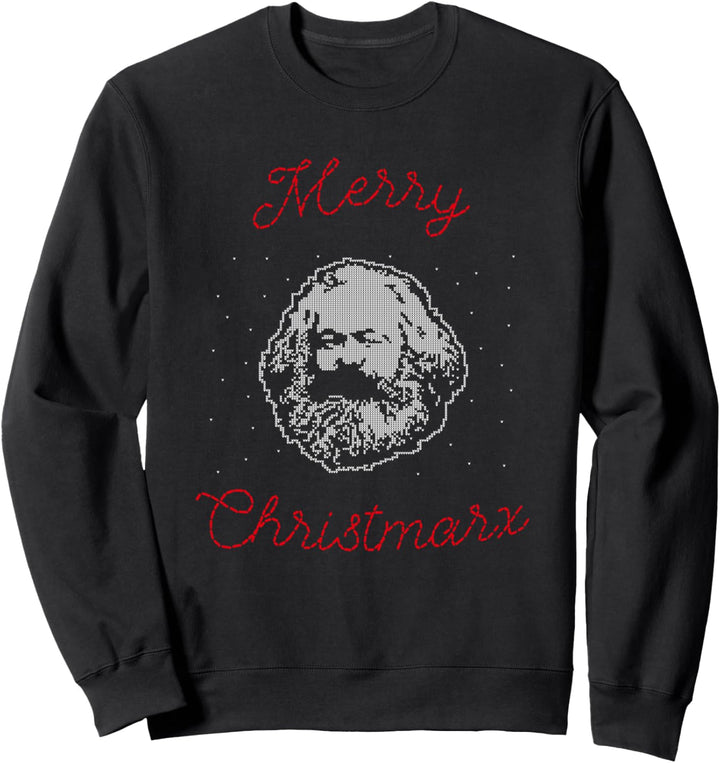 Karl Marx als Santa - Merry Christmarx Wortwitz für Sozis Sweatshirt