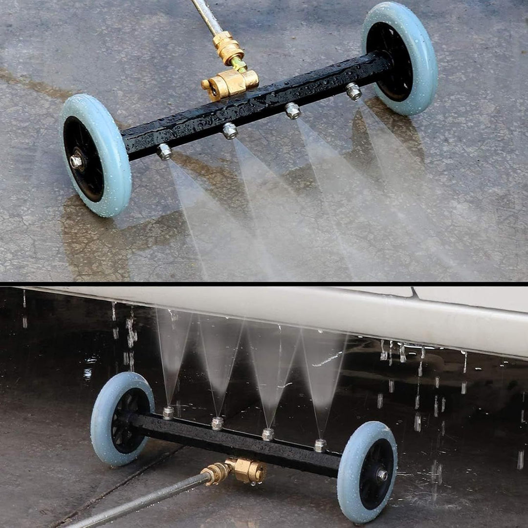 Auto Hochdruck Unterbodenreiniger - 16" Unterbodenwäsche Mit 2 Verlängerungsrohren & 60° Winkelstab,