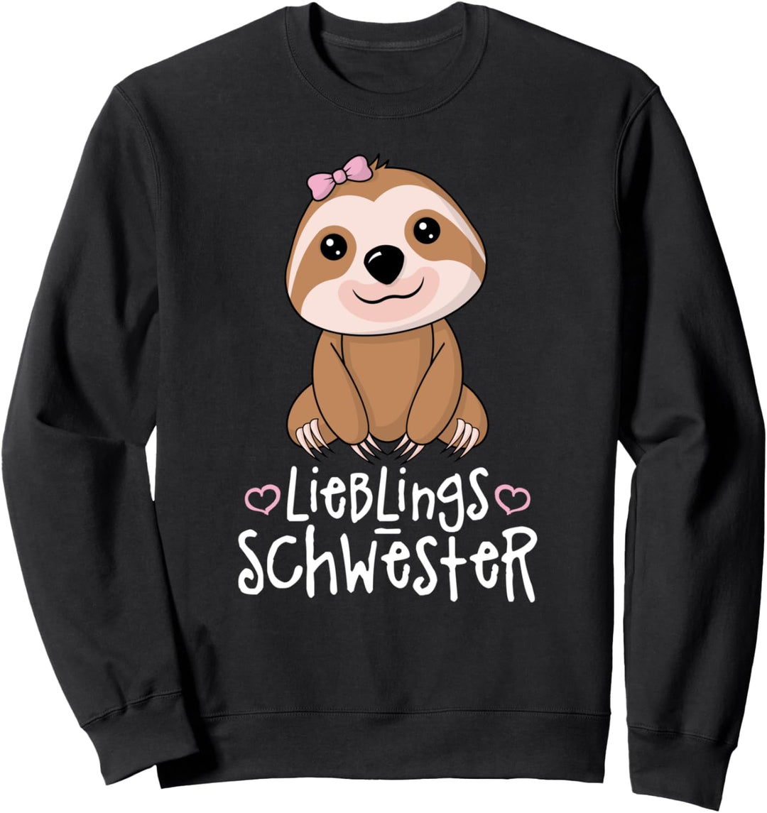 Lieblingsschwester - Beste Schwester Süsses Faultier Geschenk Sweatshirt