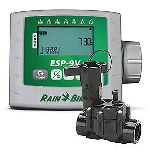 Rain bird Bewässerungs-Programmierer, Wasserdosiergerät, batteriebetrieben, 1 Zone mit Ventil im Lie