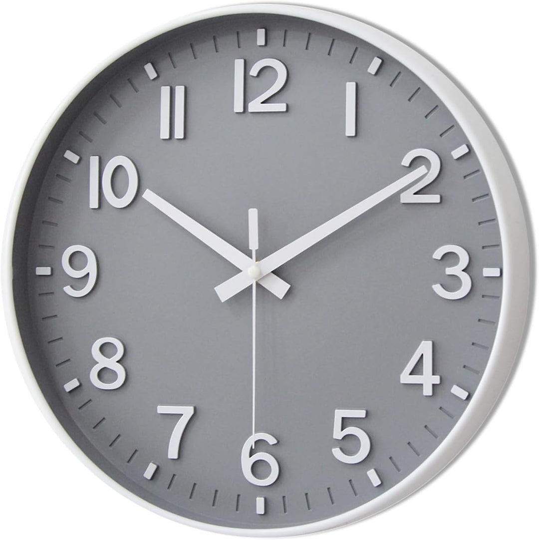 HZDHCLH 30cm Lautlos Wanduhr ohne Ticken Schleichende Sekunde mit Arabisch Ziffer für Büro, Klassenz