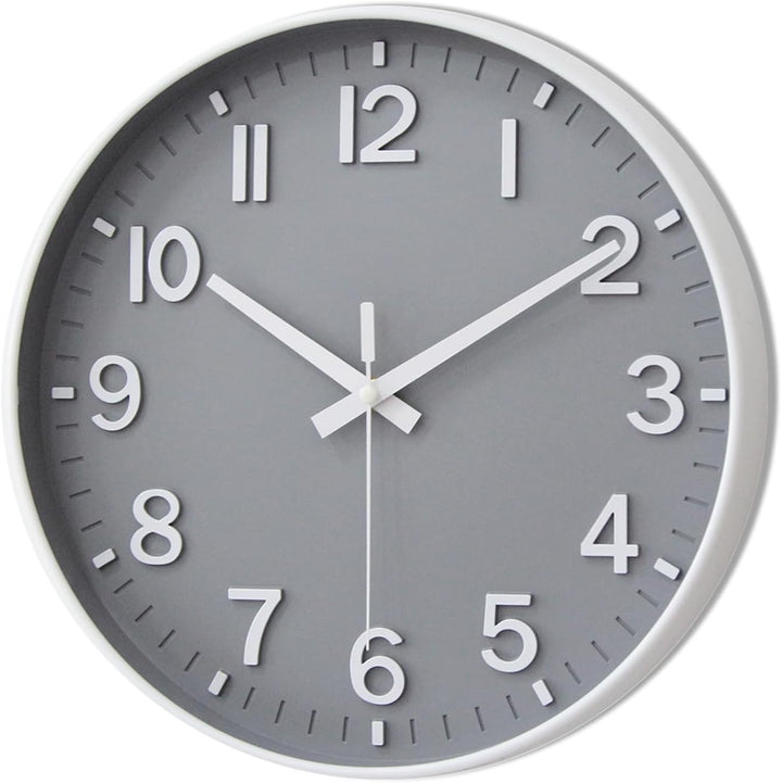 HZDHCLH 30cm Lautlos Wanduhr ohne Ticken Schleichende Sekunde mit Arabisch Ziffer für Büro, Klassenz