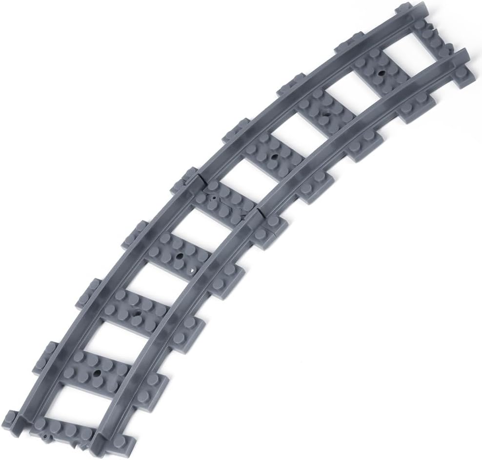 HOTUT City Schienen, 32 Stück City Zug Schienen Set, Bausteine Zug Schienen Set Kompatibel mit dem M