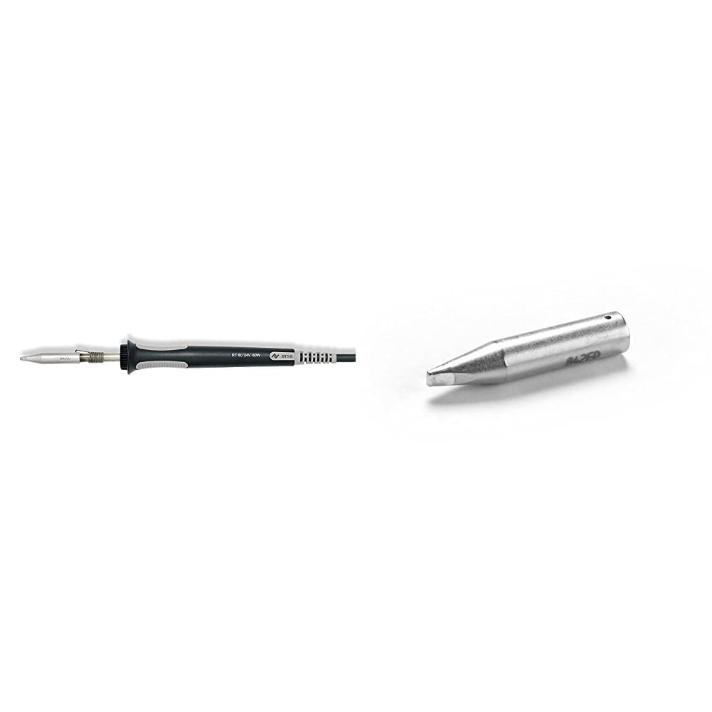 ERSA Lötkolben RT 80 & ERSADUR Dauerlötspitze gerade meisselförmig 3,2 mm 0842ED Bundle mit Dauerlöt