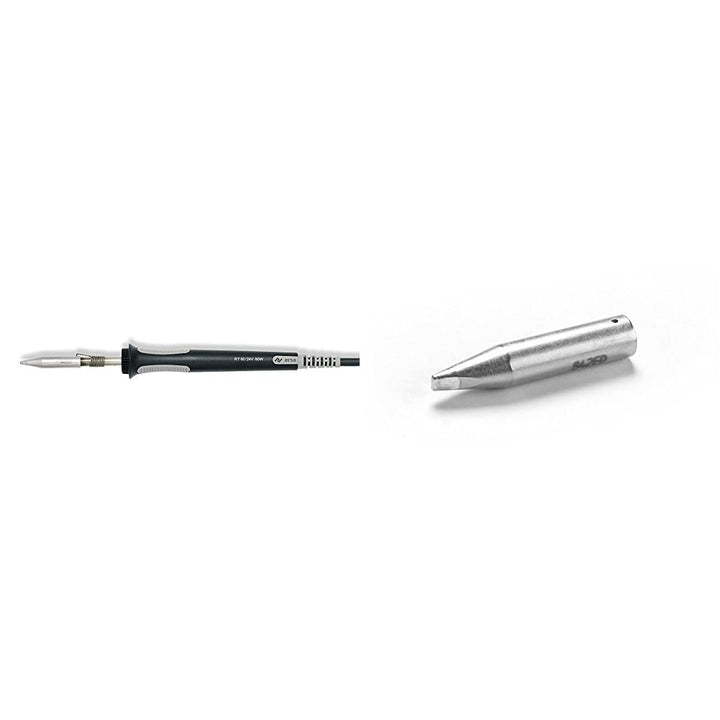 ERSA Lötkolben RT 80 & ERSADUR Dauerlötspitze gerade meisselförmig 3,2 mm 0842ED Bundle mit Dauerlöt