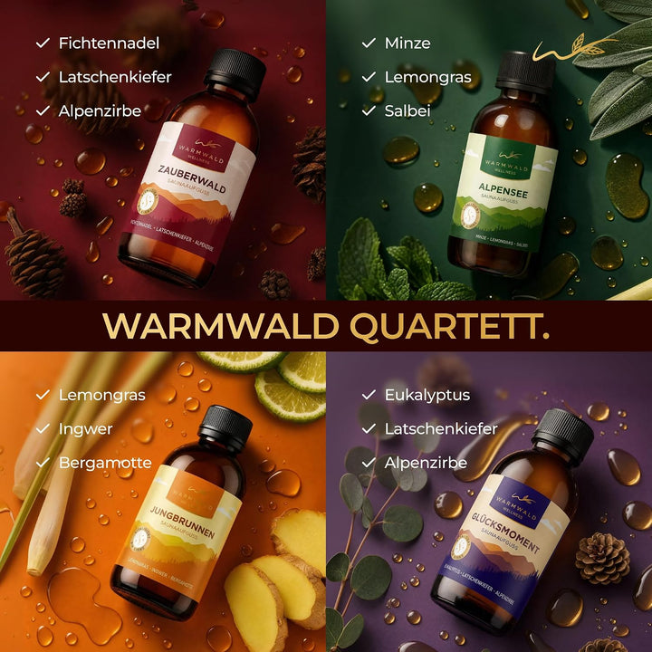 Warmwald - Saunaaufguss - Sauna Aufgussmittel mit natürlichen ätherischen Ölen - Saunaöl - Saunaduft