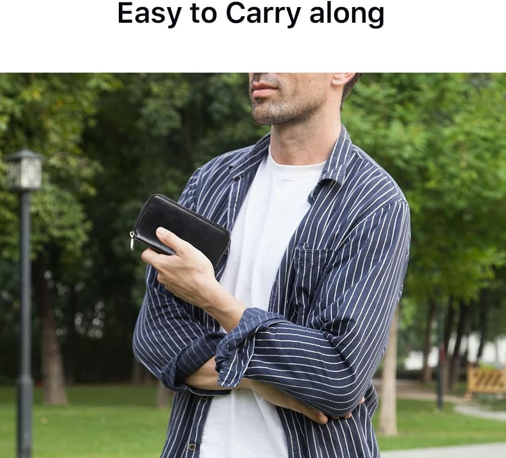 Hiram Uhr Travel Case für 2 Uhren Handgemachte Leder Uhren Aufbewahrungsbox Tragbare Uhr Reise Organ