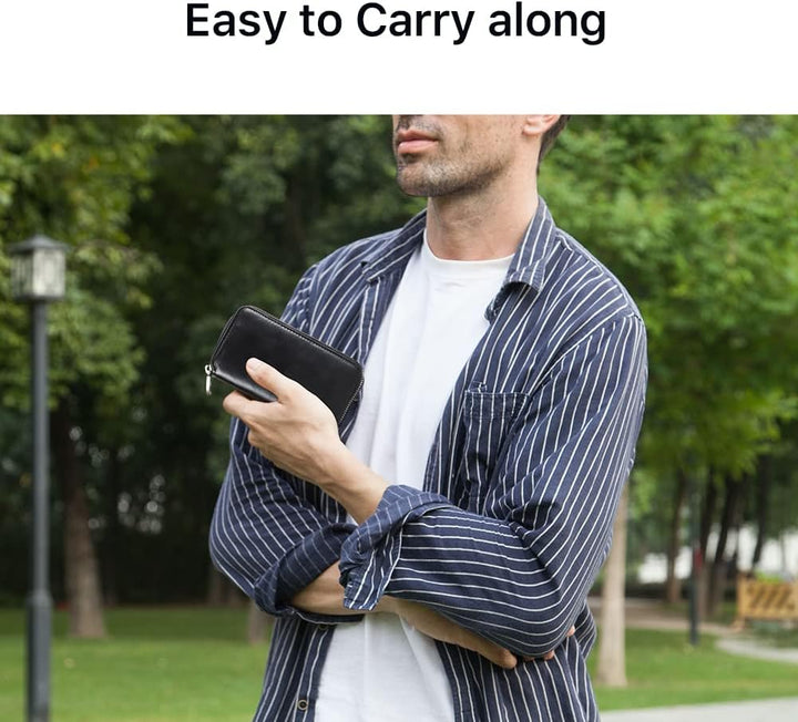 Hiram Uhr Travel Case für 2 Uhren Handgemachte Leder Uhren Aufbewahrungsbox Tragbare Uhr Reise Organ