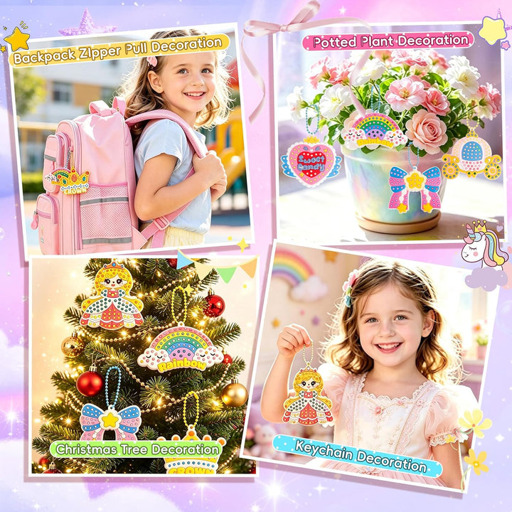 Bambebe DIY Perlenkunst &amp; Mosaik-Set für Kinder 6-12 Jahre, Komplettes Bastelset mit Perlenstiften,