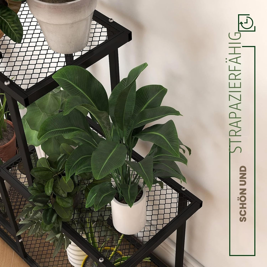 Pflanzenständer, Blumenständer für drinnen und draussen, mehrstöckiges Blumenregal, für Zimmerecke,