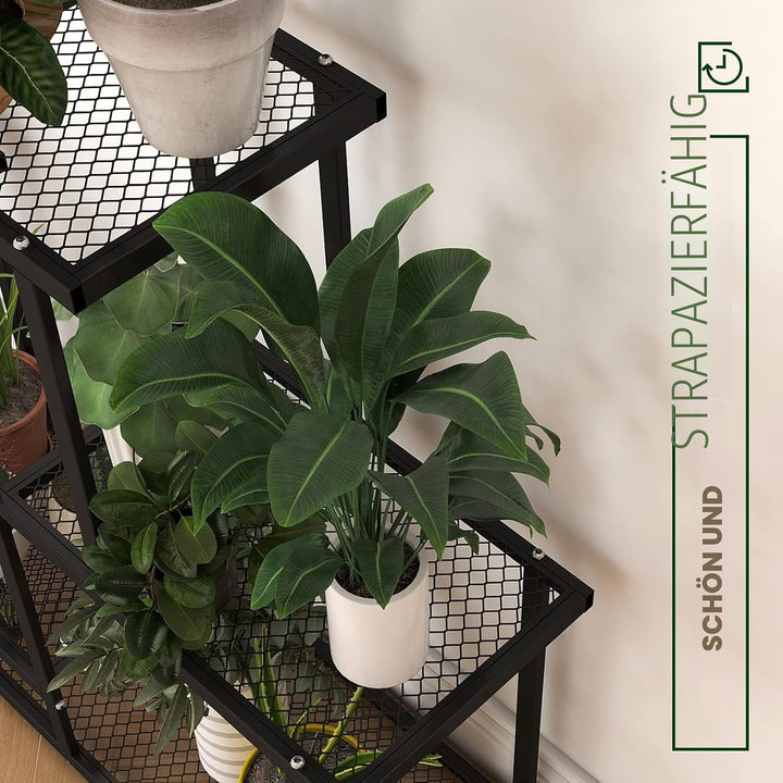 Pflanzenständer, Blumenständer für drinnen und draussen, mehrstöckiges Blumenregal, für Zimmerecke,