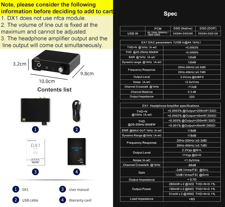 Topping DX1 USB DAC AK4493S Diskreter LNRD Kopfhörerverstärker DSD256 PCM384 Desktop Verstärker für