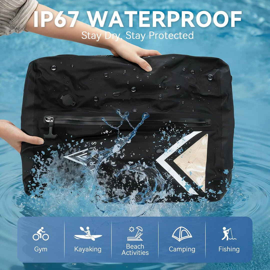 Arxus Vakuumbeutel für Kleidung - Reise Packing Cubes Compression mit Abnehmbare Schultergurt, IP67