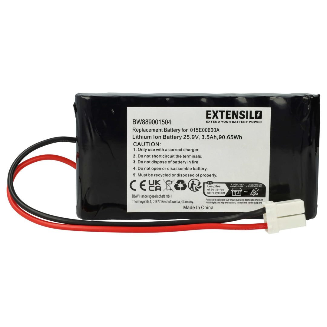 vhbw Akku kompatibel mit Ambrogio L20, L15 (3500mAh, 25,9V, Li-Ion)