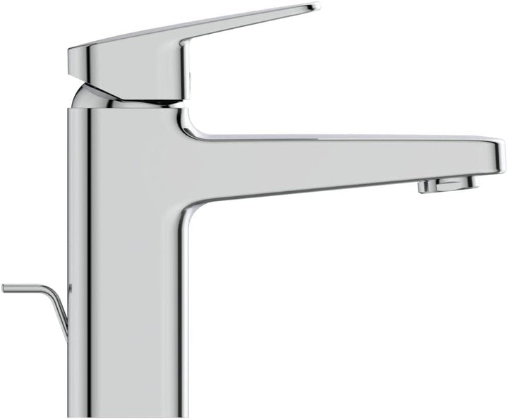 Ideal Standard BD227AA Ceraplan Waschtischarmatur H90, mit Zugknopf-Ablaufgarnitur, Ausladung 12,4 c
