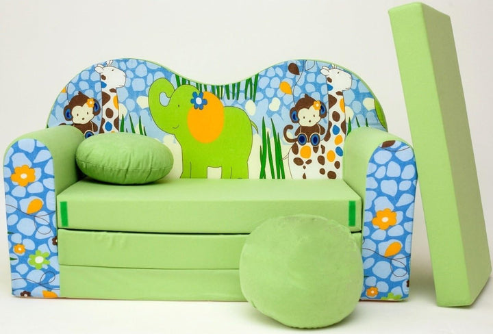 Kinder Sofa Couch Baby Schlafsofa Kinderzimmer Bett gemütlich verschidene Farben und motiven (Z16 gr
